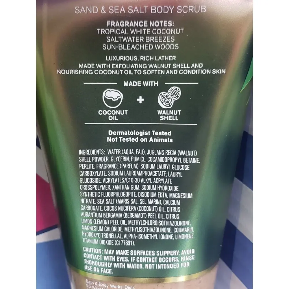 BBW Waikiki Beach Coconut • Body Wash Glow Lotion & Scrub Body Care Bundle